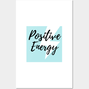 Positive Energy Thunder Blue Design Posters and Art